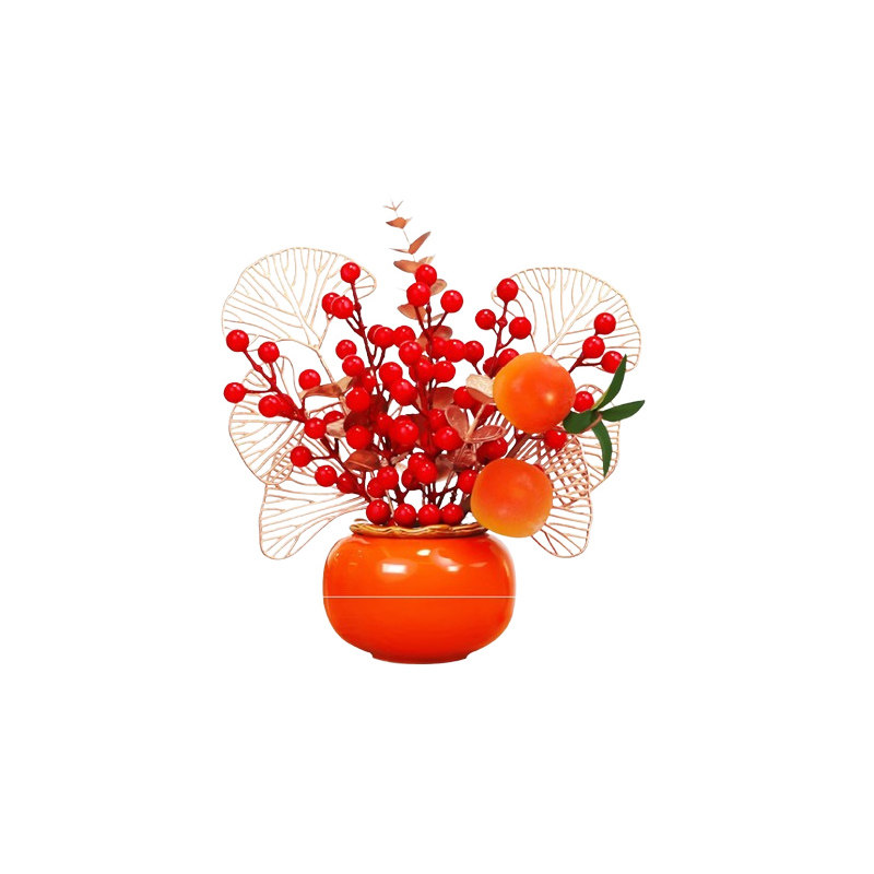 柿柿如意柿子红果摆件玄关电视柜装饰品乔迁之喜装饰搬家入宅礼品,淘宝优惠券,粉丝福利购,淘宝优惠卷