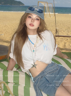 甜酷辣妹风长款海星项链