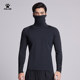 KELME卡尔美运动健身衣男紧身长袖T恤加绒高领保暖训练跑步打底服