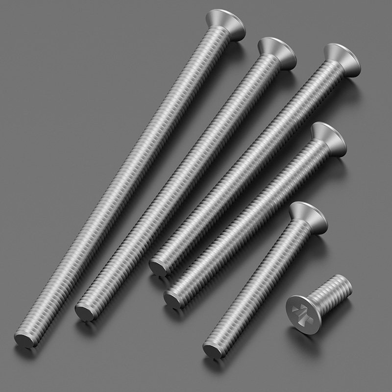 304不锈钢螺丝m4沉头螺丝钉gb819十字槽机牙螺钉平头螺栓机螺钉
