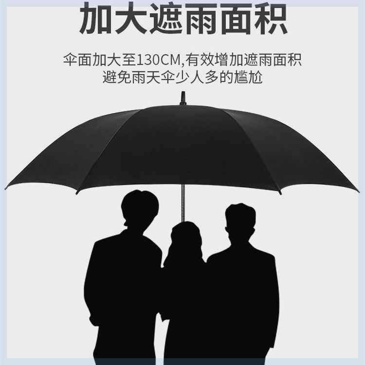 全纤维自动大号广告伞商务长柄定制logo直杆27寸高尔夫雨伞批蕟-图2