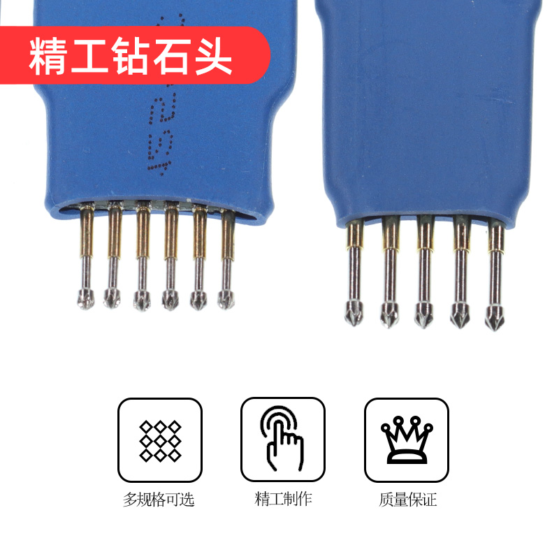 钻石头探针2.54mm-4P5P6P烧录探针模块/弹簧针PCB烧录夹STM单片机 - 图0