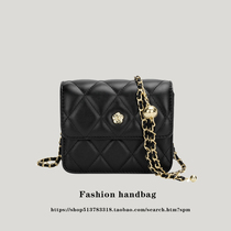 Original Delicate Mini Bag Bag for Women in Summer Fashion 100 Lapped Slanted Satchel Small Golden Ball Chain Bag Day Ensemble small satchel