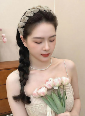 高颅顶波点带齿发箍女2026新款不勒头高级感头箍洗脸压发发捆发饰