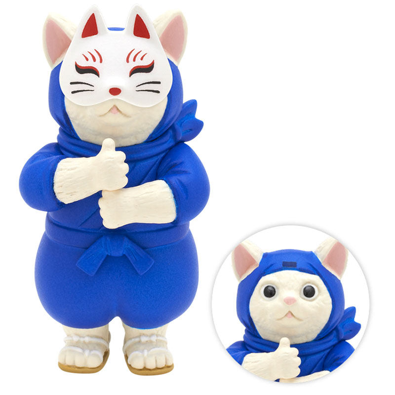 正版现货 假面忍者猫kitan奇谭俱乐部新奇可爱扭蛋桌上摆件