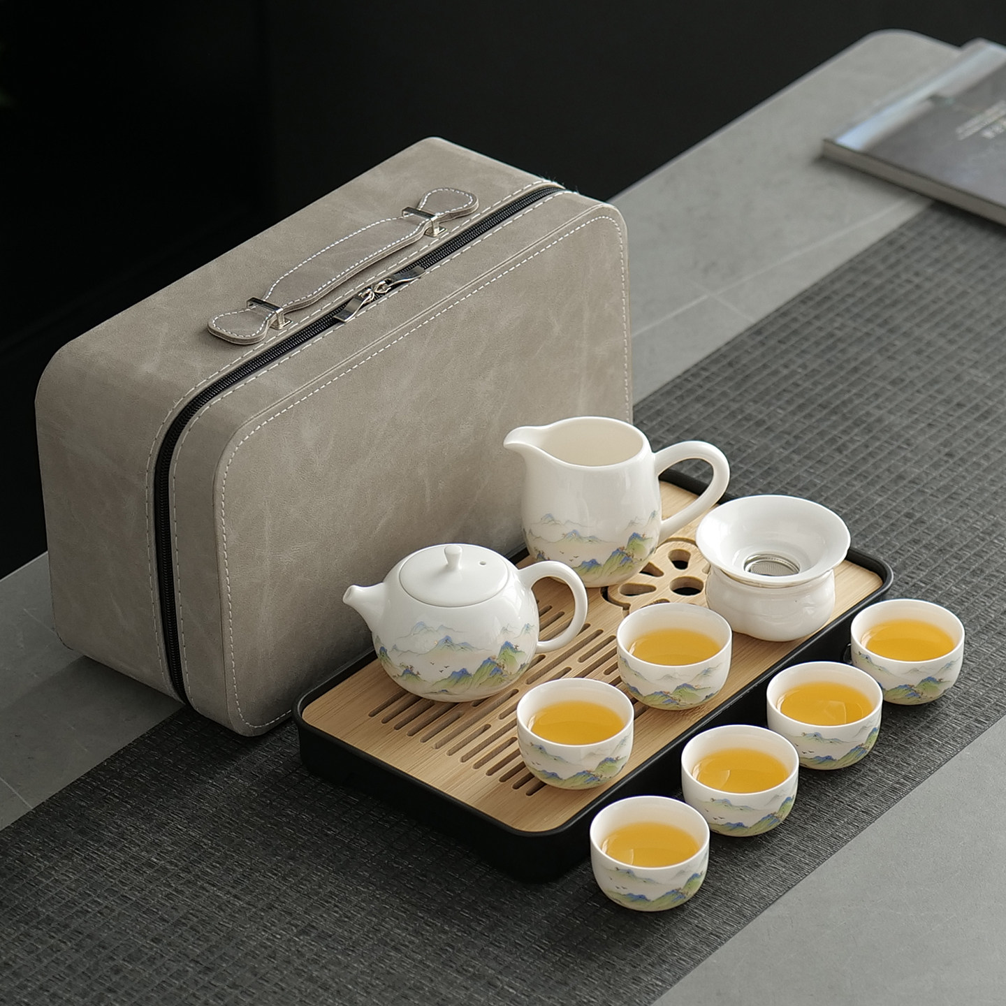 故宫文创功夫旅行茶具小套装陶瓷一壶六杯户外茶盘带便携包伴手礼,淘宝优惠券,粉丝福利购,淘宝优惠卷