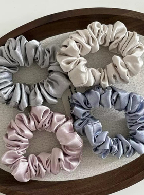 光泽感缎面小号肠褶皱弹力发圈
