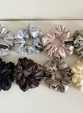 日常缎面仿真丝褶皱发圈