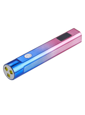 蓄电手持美甲灯一字光疗机智能屏显速干LED烤灯美甲