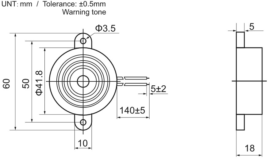 门铃声蜂鸣器叮咚叮咚声 HND-4218电压12v压电有源蜂鸣器-图0