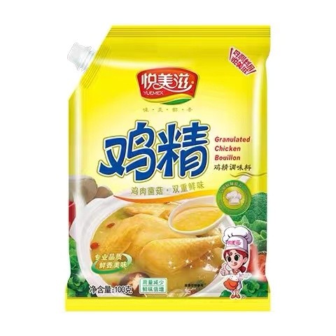 悦美滋鸡精调味品家用鸡肉菌菇双重鲜味调味料100g*3袋厨房调味鲜