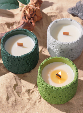厂家现货北欧INS风水泥杯香氛蜡烛 大豆蜡香薰蜡烛氛围感家居