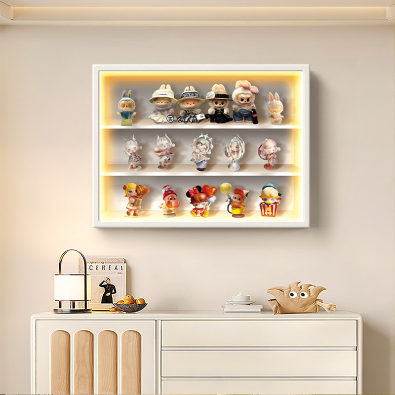 盲盒电表箱装饰画壁挂式带灯亚克力展示柜防尘玩具模型手办收纳盒,淘宝优惠券,粉丝福利购,淘宝优惠卷