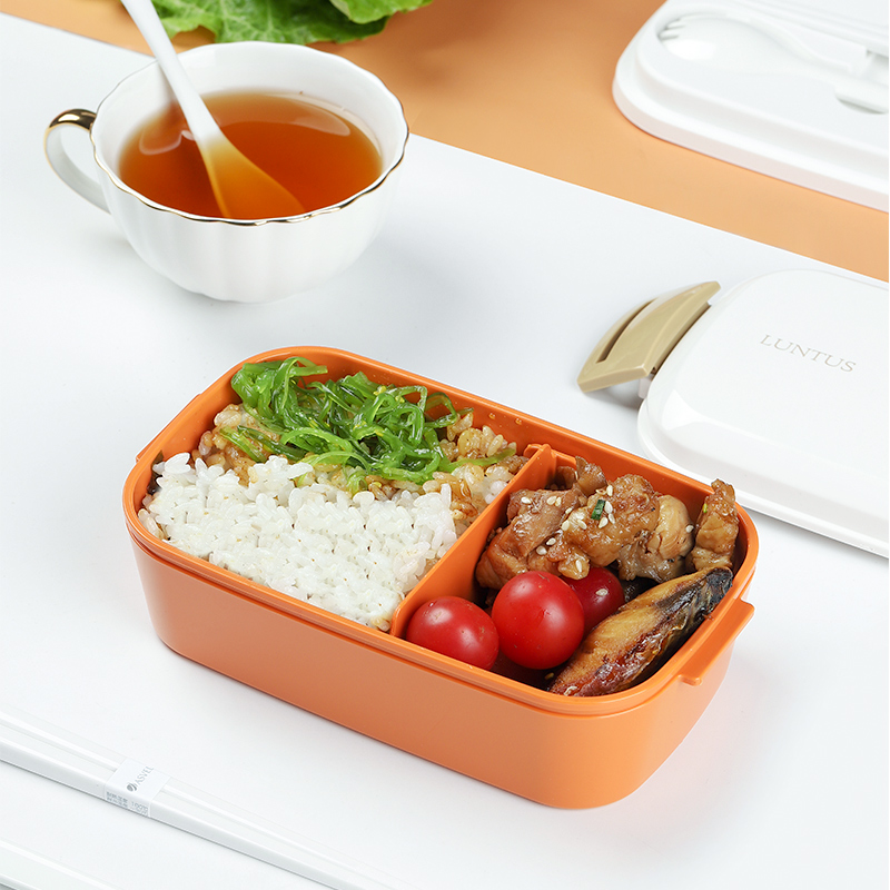 日本ASVEL饭盒微波炉日式分隔型便当盒塑料食品级大容量餐盒密封-图2