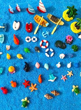 迷你可爱动物小摆件微景观多肉盆景海洋鱼缸造景diy装饰材料玩偶