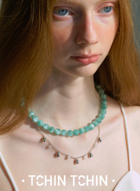 TCHINTCHIN绿纹石串珠项链