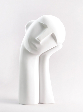 欧式风白色摆件软装饰品人像雕塑