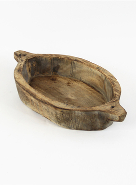 带把手托盘桌面收纳盘实木水果盘