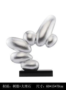 轻奢风抽象大型雕塑落地工艺品