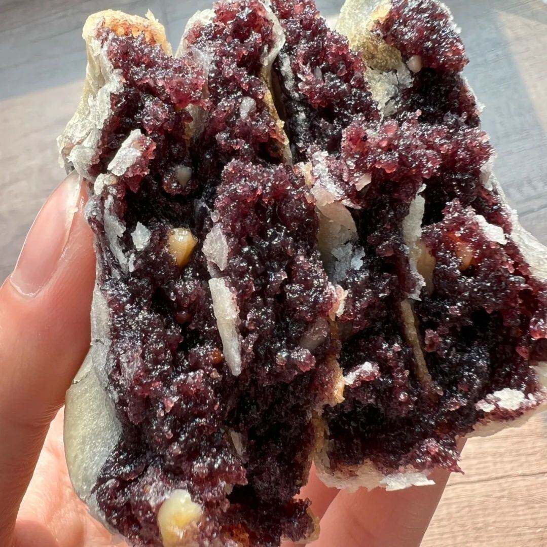 黑米饼一盒8个紫米丑饼黑米杂粮饼黑芝麻饼老式传统糕点下午茶点