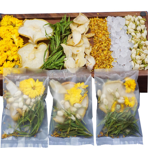 雪梨菊花茶桂花冰糖茉莉花养生茶包润茶喉茶花果茶组合花草茶教师 - 图3