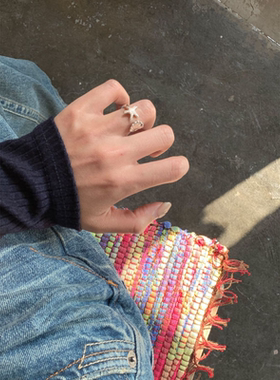 夏日海边度假风海星贝壳开口戒指女轻奢高级感食指戒开口戒配饰