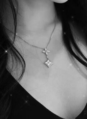 Vintage新款爆款百搭古著奢华爆闪气质锁骨项链送女友