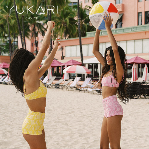 Yukari swim泳裤女保守平角防走光女士打底大码游泳四角安全短裤 - 图1