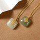 Gilt white jade creative trendy versatile coin pendant