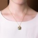 Gilt white jade creative trendy versatile coin pendant