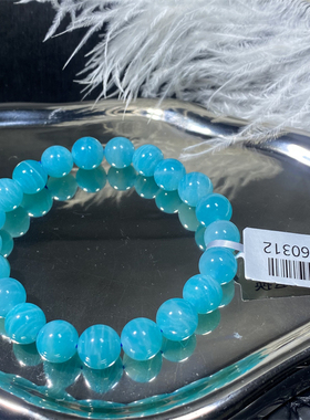 天然天河石单圈圆珠手串蓝绿薄荷色男女同款情侣手链饰品一物一图