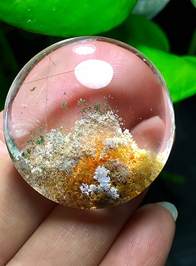 天然绿幽灵无事牌吊坠情侣款