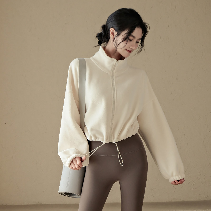 Ackdcs加厚运动外套女秋冬新款保暖双面绒瑜伽服时尚健身长袖上衣,淘宝优惠券,粉丝福利购,淘宝优惠卷