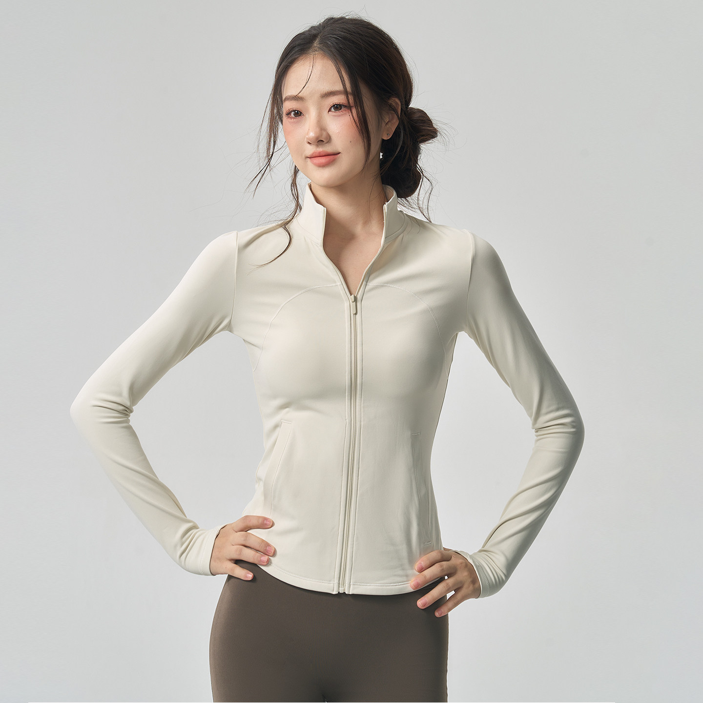 Ackdcs加绒保暖瑜伽服外套女秋冬拉链立领运动夹克普拉提健身上衣,淘宝优惠券,粉丝福利购,淘宝优惠卷