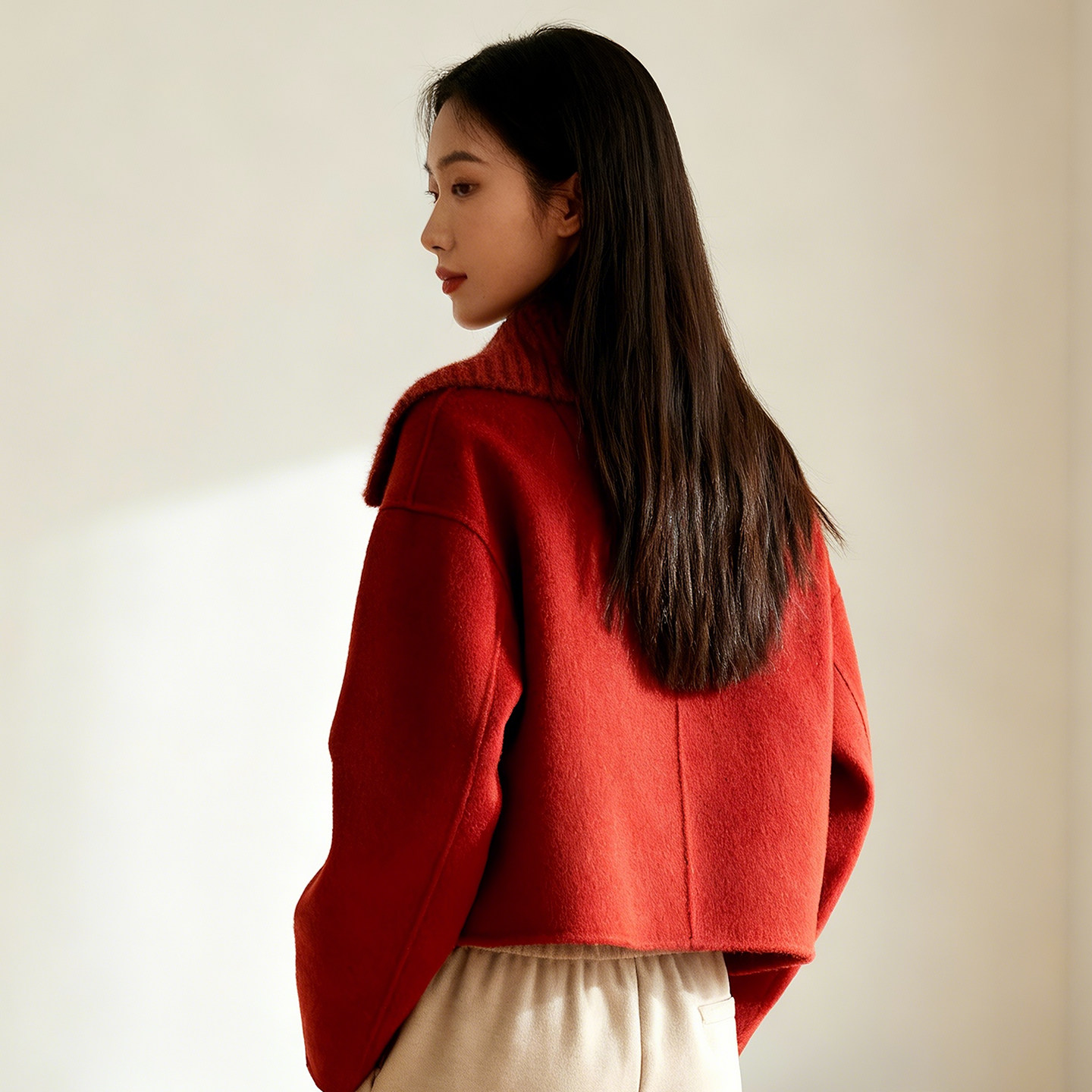 【直播时间15：30--17：00】冬新款羊毛双面呢短款大衣女气质外套,淘宝优惠券,粉丝福利购,淘宝优惠卷