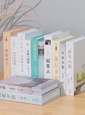 速发假书书装饰品摆设酒柜简约客厅具架道书摆件风格