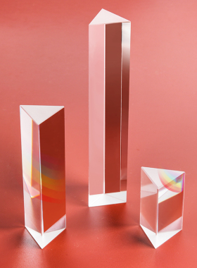 速发长条透明白光学玻璃验棱镜虹件彩摆拍照摄影道具学生物理实三