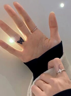 草本手指蝴蝶纹身贴防水女持久洗不掉不反光仿真手臂半永久果汁