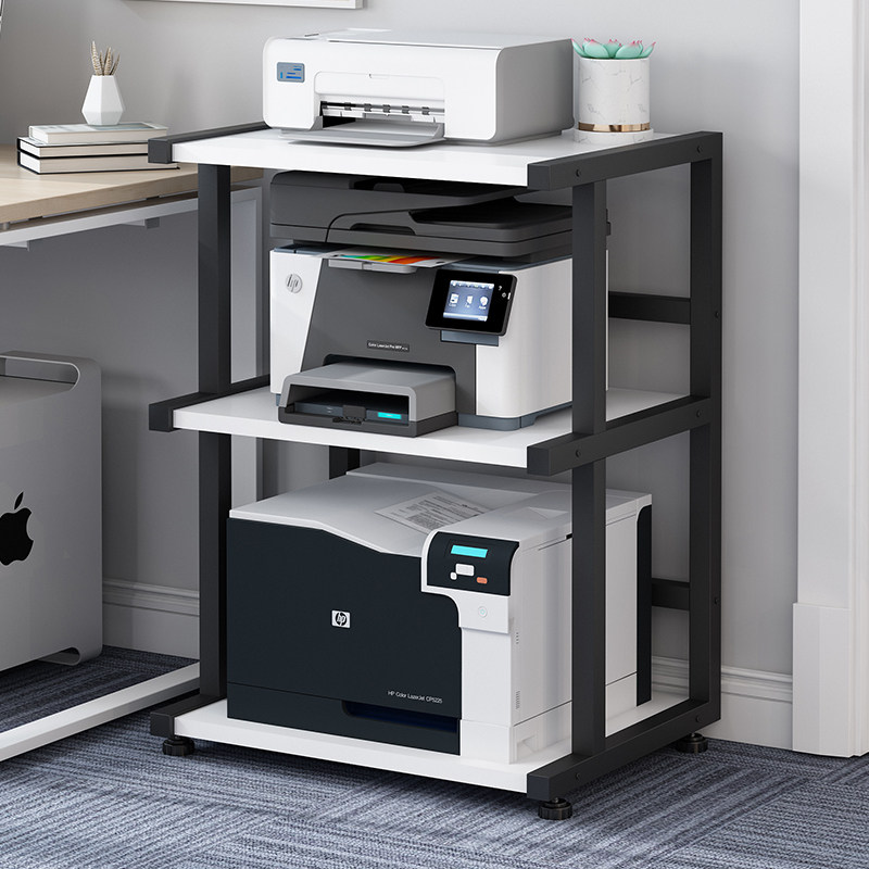 落地可移动打印一体机收纳整理置物架办公桌边三层多功能带轮架子,淘宝优惠券,粉丝福利购,淘宝优惠卷