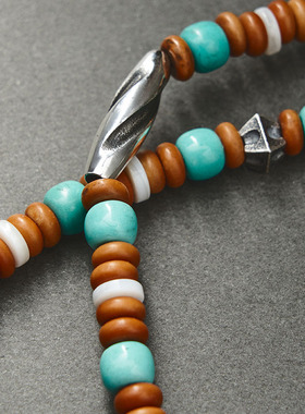 Arthur.K天照复古松石橄榄项链