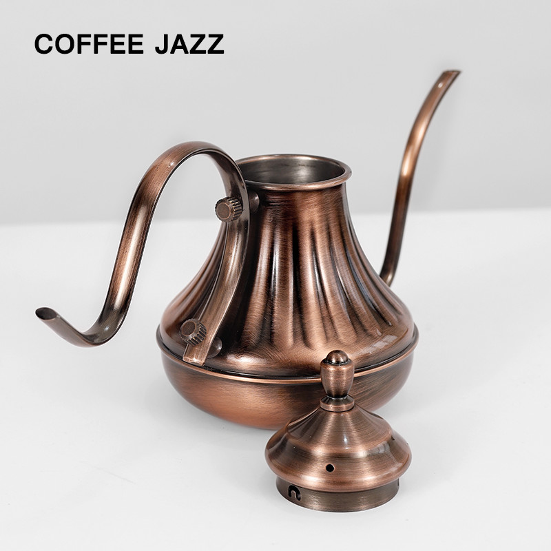 COFFEE JAZZ 分享手冲咖啡壶细口壶不锈钢 做旧复古土耳其咖啡壶 - 图3