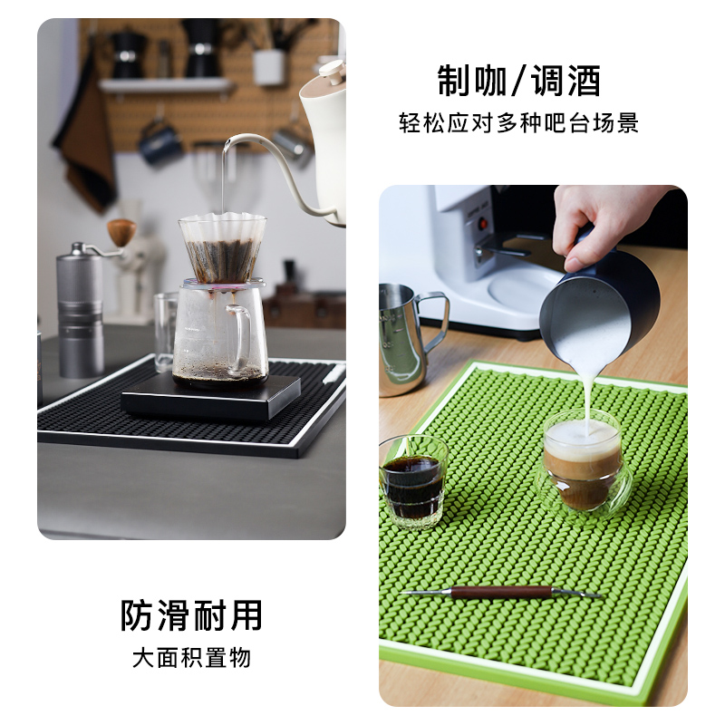 COFFEEJAZZ吧台垫咖啡奶茶店沥水垫酒吧硅胶滤水垫桌面防滑隔热垫 - 图0