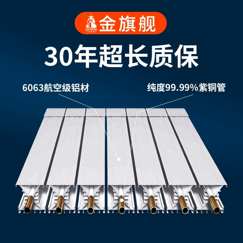 Золотая флагманская медная алюминиевая композитная домохозяйственная нагревательная таблетка стена -нагревание отопление отопление водонагревателя Лист гостиная гостиная ярко