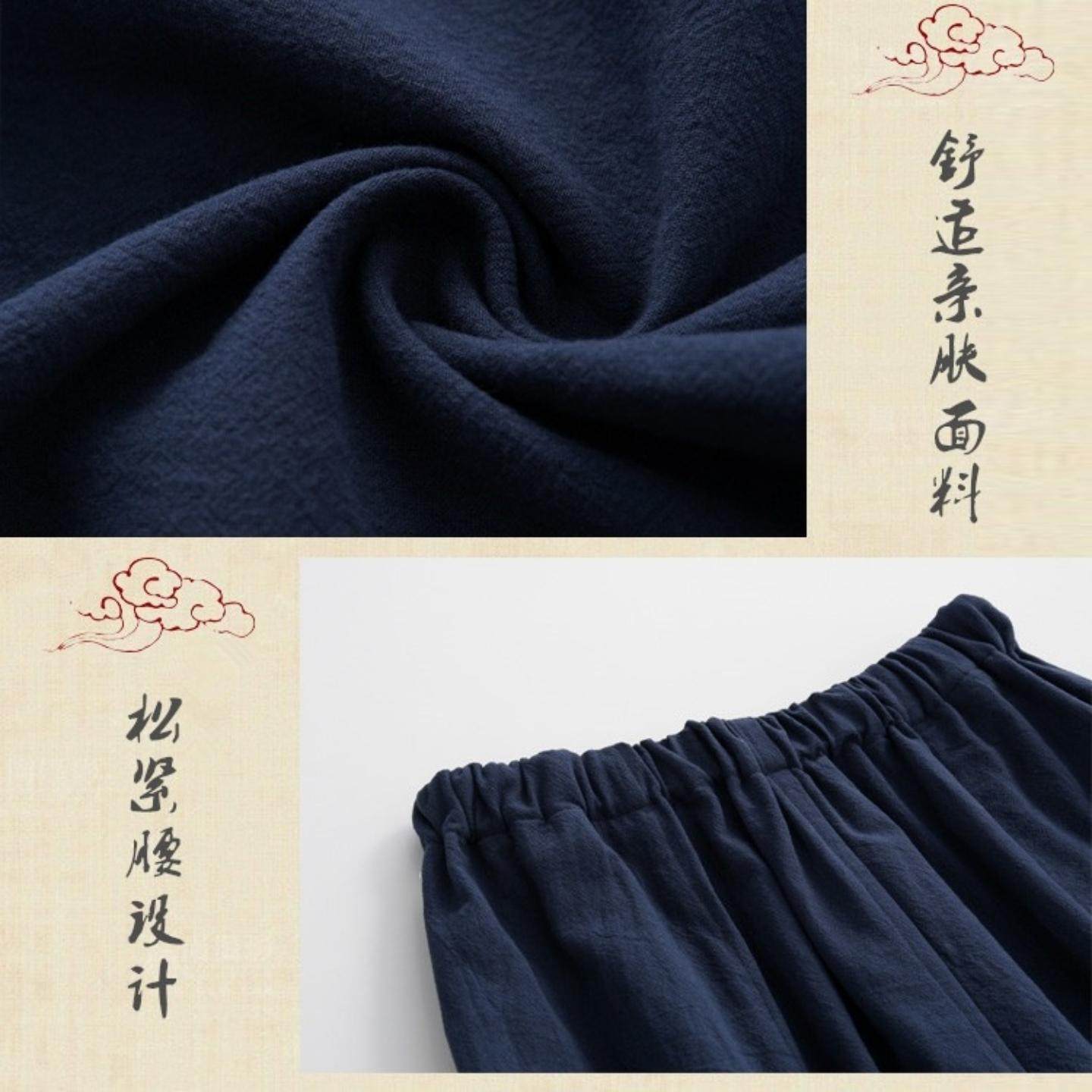 中国风夏季短裤男潮流沙滩裤运动休闲裤子男士棉麻宽松五分裤工装,淘宝优惠券,粉丝福利购,淘宝优惠卷