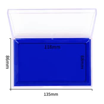惠朗(huilang)方形快干印台蓝色透明外壳印台印泥135*85mm6156 - 图0