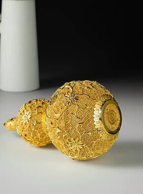 黄铜花丝葫芦摆件福禄精美礼品