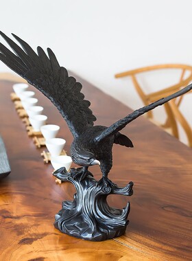 铜之美铜老鹰摆件大展宏图办公桌摆设家居大鹏展翅工艺品开业礼品