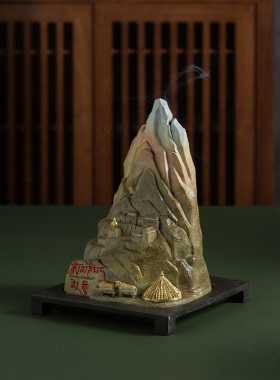 铜之美  圣山倒流香炉紫铜摆件家居客厅书房玄关装饰品中式工艺品