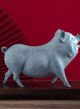 铜猪摆件可爱家居装饰品客厅