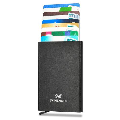 Card Holder Mini RFID Wallet Automatic Pop up Bank Card Case - 图3
